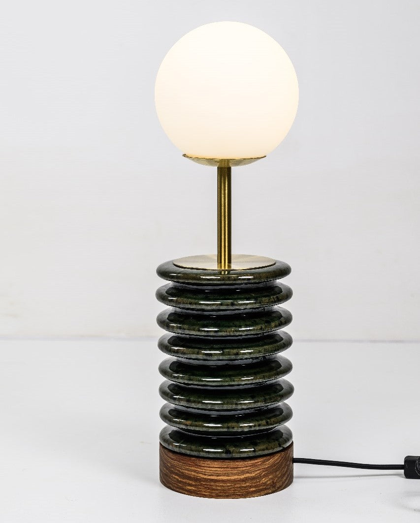 Spring Table Lamp- Emerald Tortoise Shell