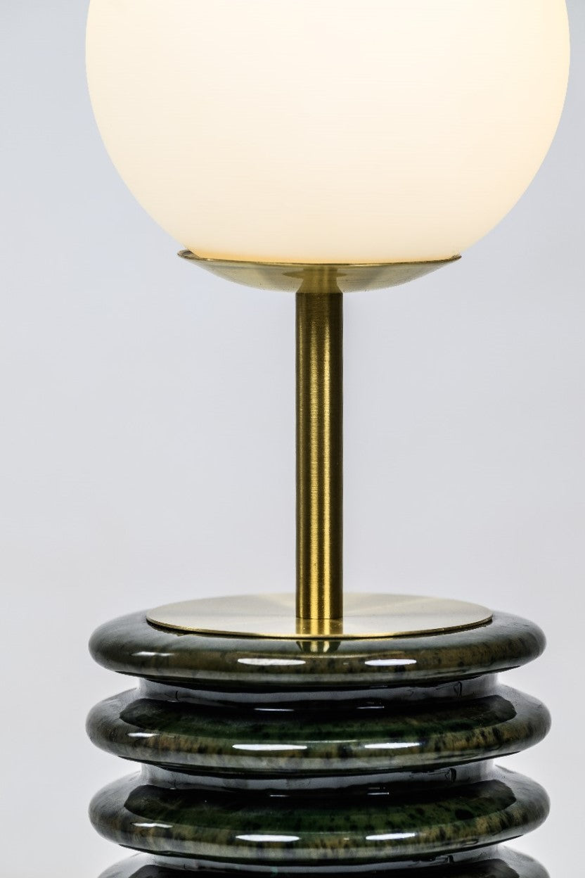 Spring Table Lamp- Emerald Tortoise Shell