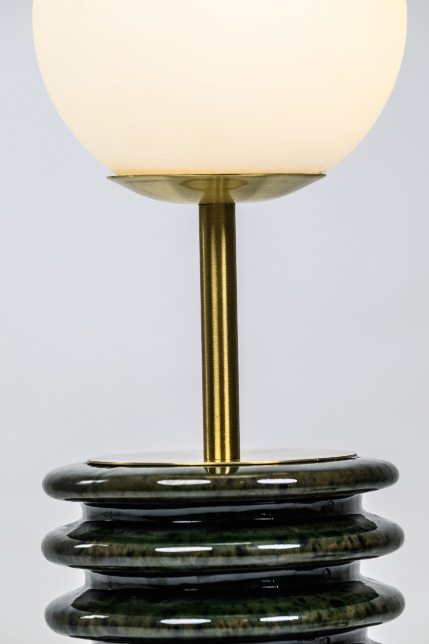 Spring Table Lamp- Emerald Tortoise Shell