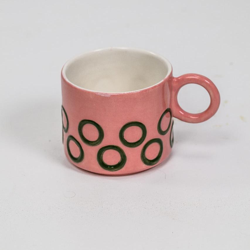 POOL MUG-MULTI-HAND PAINTED