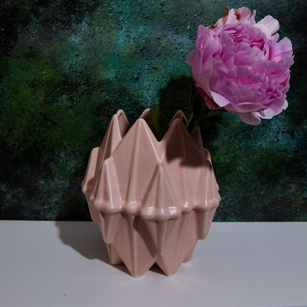 GOTHIC VASE-MATT PINK-PLAIN-