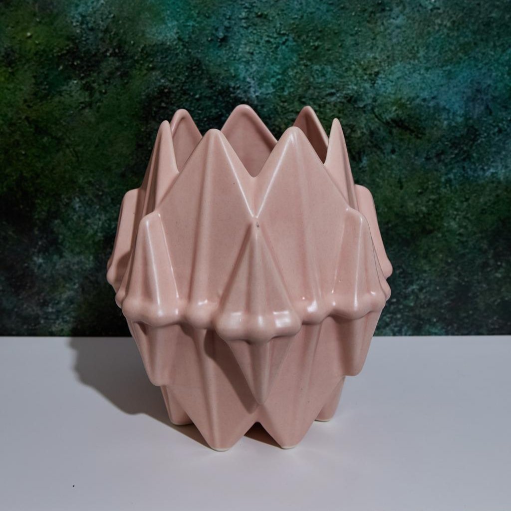 GOTHIC VASE-MATT PINK-PLAIN-