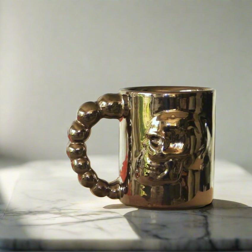 Backbone Human Skull Mug